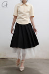 shushutong sleeved polo top SS22TO06 naked